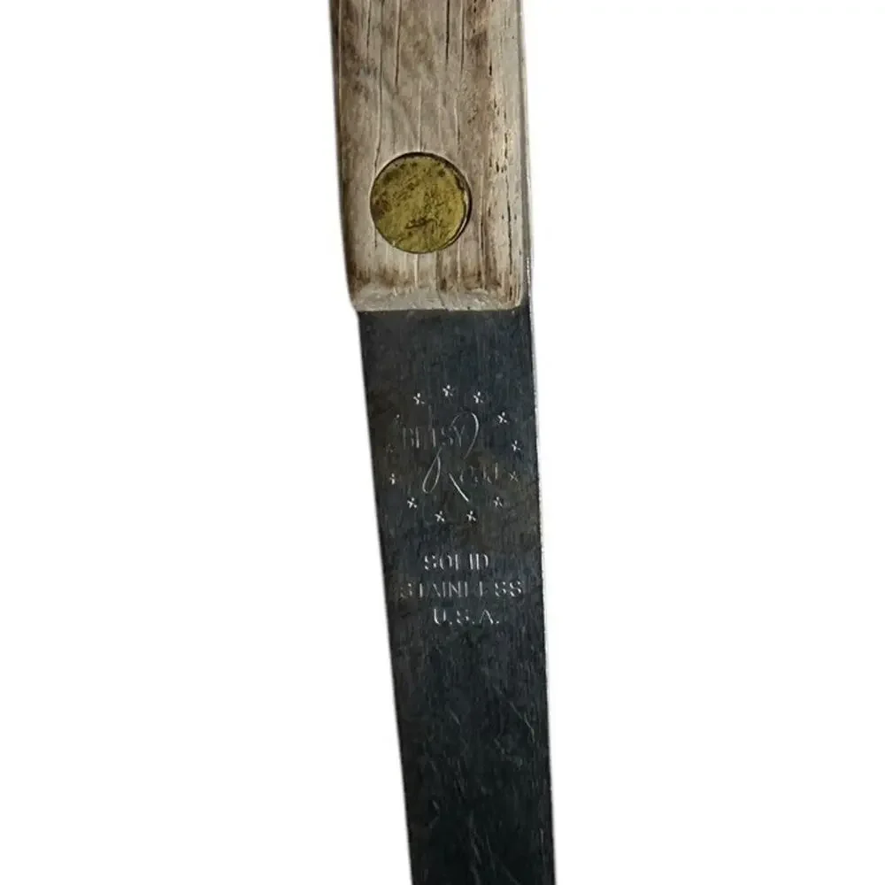 Vintage Betsy Ross Stainless Steel Ladle Wood Handle Made In USA
